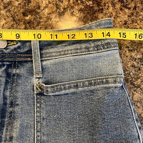 Just Black Denim The Nautical Wide Leg Size 28 Patch Pockets Blue Denim - Picture 11 of 12